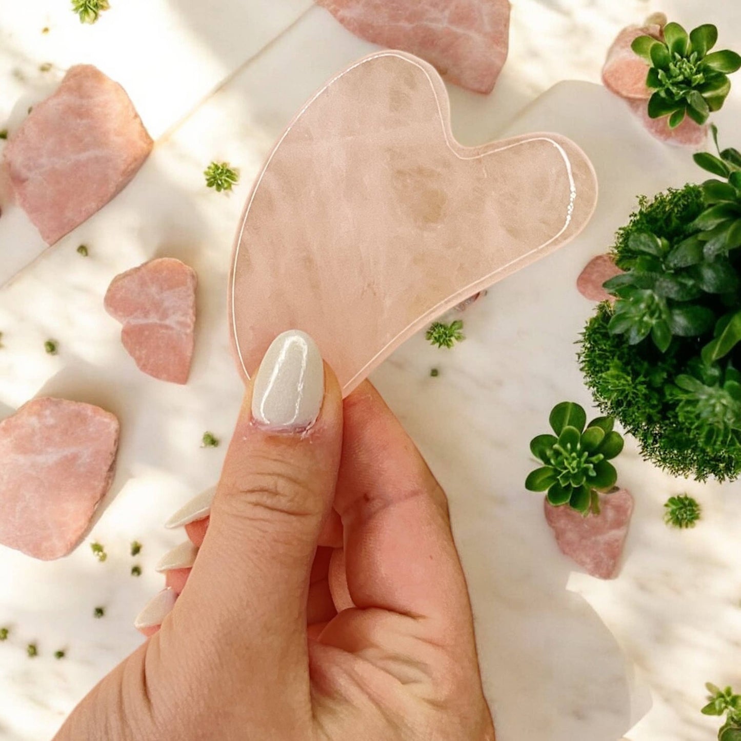 Rose Quartz Gua Sha | Facial Stone | Skincare Bestseller