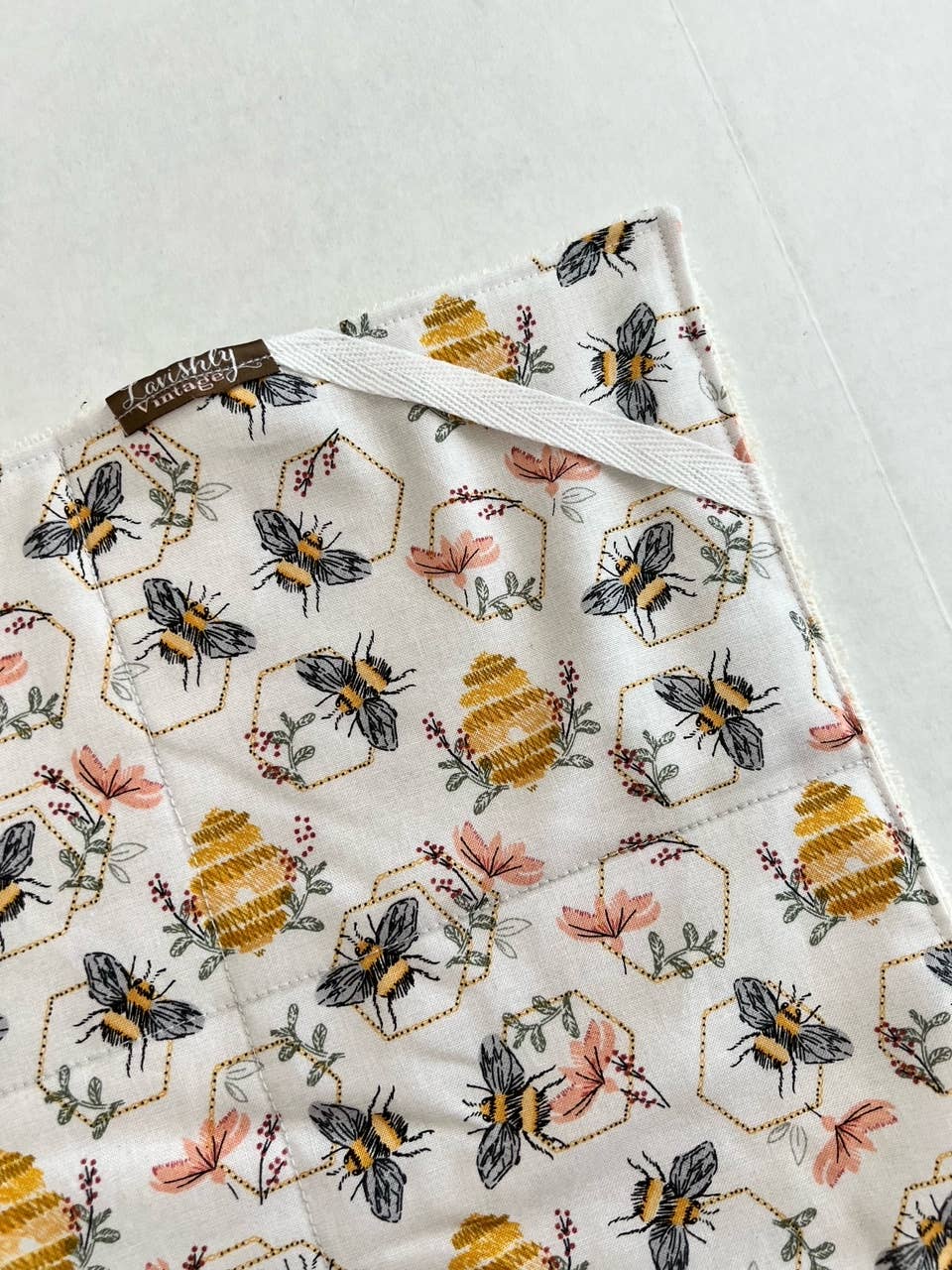 Embroidered Bee Drying Mat