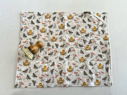 Embroidered Bee Drying Mat
