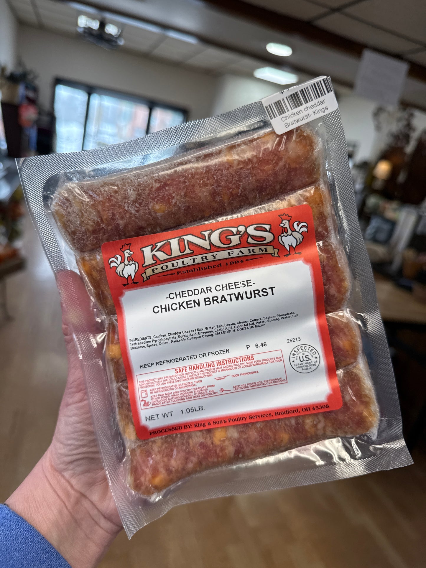 Chicken cheddar Bratwurst- Kings