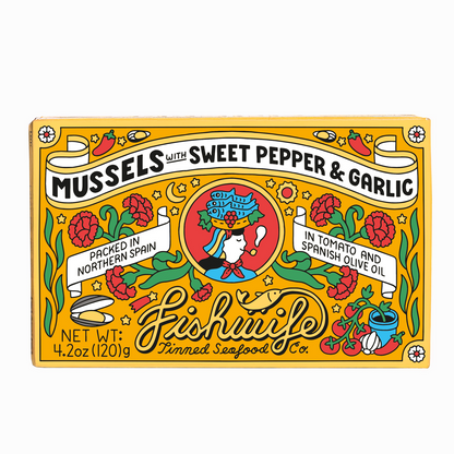 Mussels with Sweet Pepper & Garlic