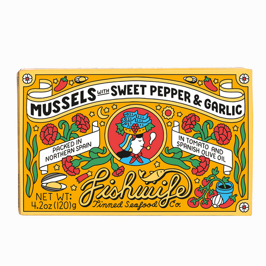 Mussels with Sweet Pepper & Garlic