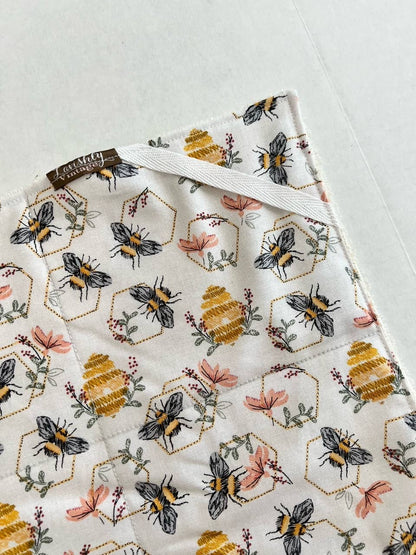 Embroidered Bee Drying Mat